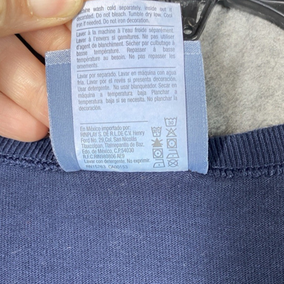 Champion Shirt Womens Medium Navy Red Reverse Weave Short Sleeve - Picture 8 of 9